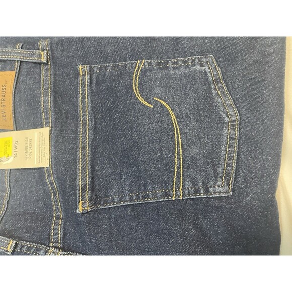 Levi Strauss Heritage High Rise Skinny Denim Women Jean's Size 14/ W32 NWT - Picture 7 of 12